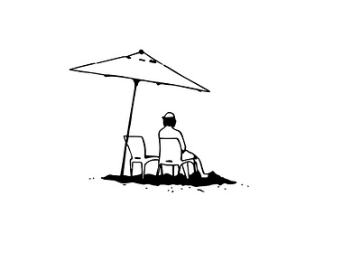 On The Beach art beach black white calming city draw graphic design graphic art graphic artists graphic design graphic studio illustration illustration art line art moments sea sketch tel aviv tel aviv beach vacation