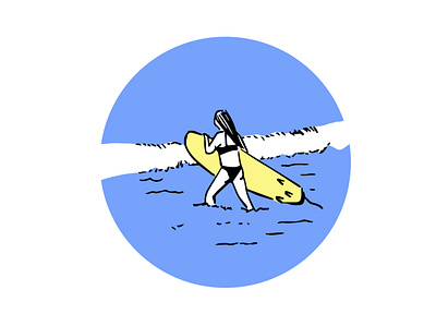 WOMAN SURFING art beach graphic art holyday illustraion ocean ocean life prints sea simple sketch spirit summer summertime surf surfboard surfing tel aviv vacation woman surfing