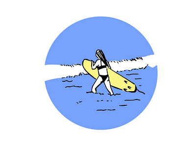 WOMAN SURFING