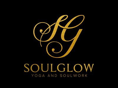 Soul Glow logotype gold gym logo logotype soul yoga zen