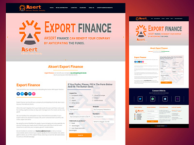 Aksert finance landig page design - WordPress Website elementor elementor pro finance website web site design wordpress development