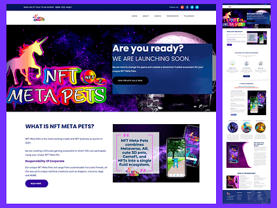 NFT Meta pet Wordpress Website Design
