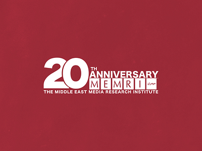 MEMRI 20th Anniversary 100 day challenge 100 day project anniversary branding contract daily design icon illustration logo logo a day logotype maroon news research typography ui ux vector web