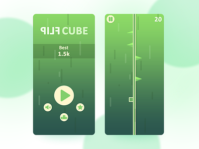 Casual Game Design - Flip Cube figma game game app game design game design concept graphic design mobile game mobile game app photoshop ui ui ux ux
