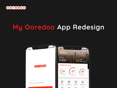 My Ooredoo App Redesign app mobile operator product design ui