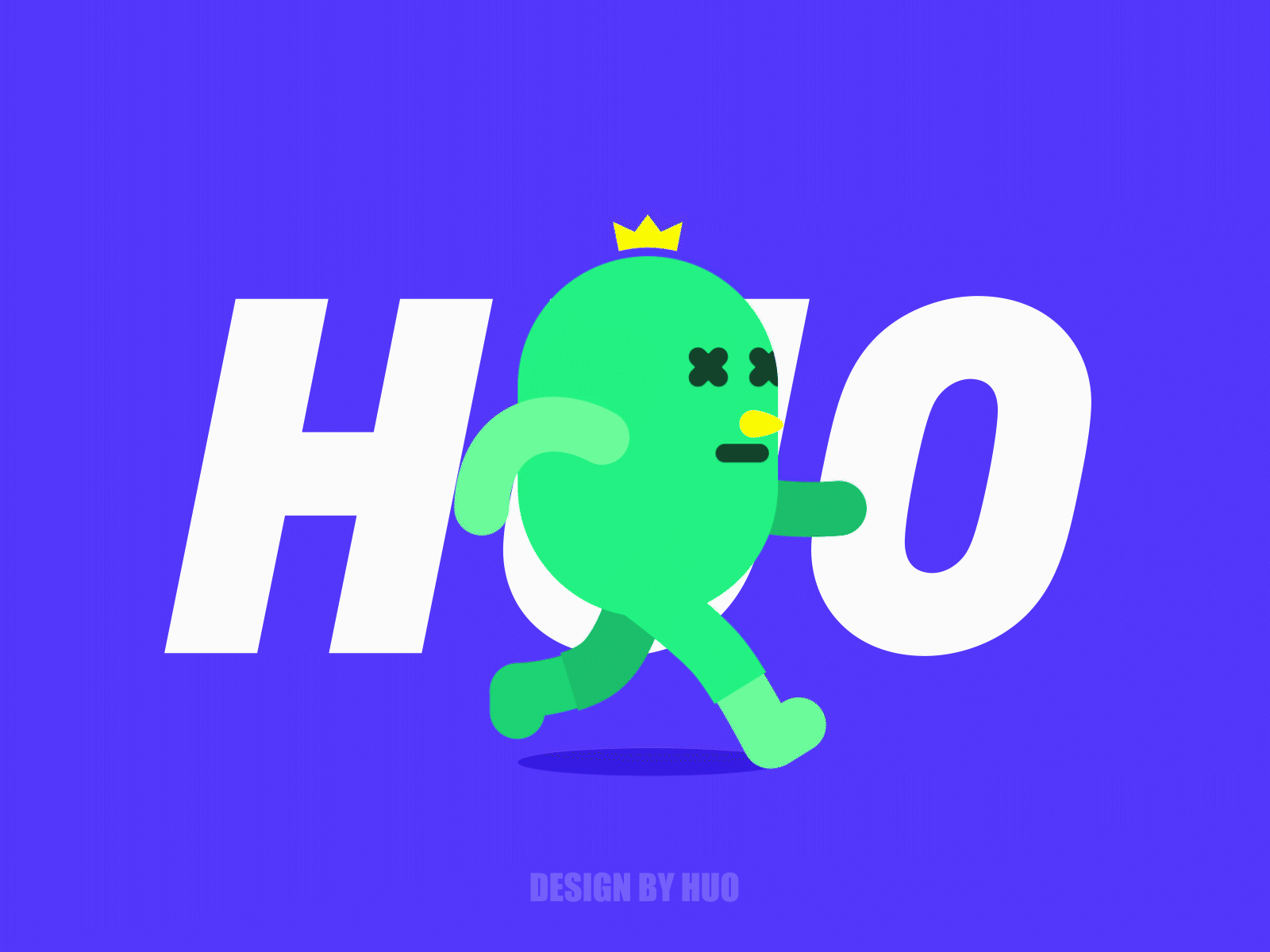 The green man is walking 3d branding design gif icon illustration ui vector 插图 设计