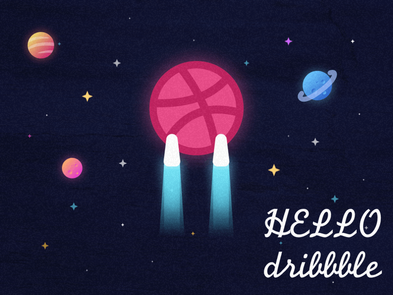 Hello Dribbble ! ui 插图 矢量 设计