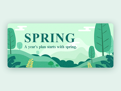 Spring Banner banner design illustration spring