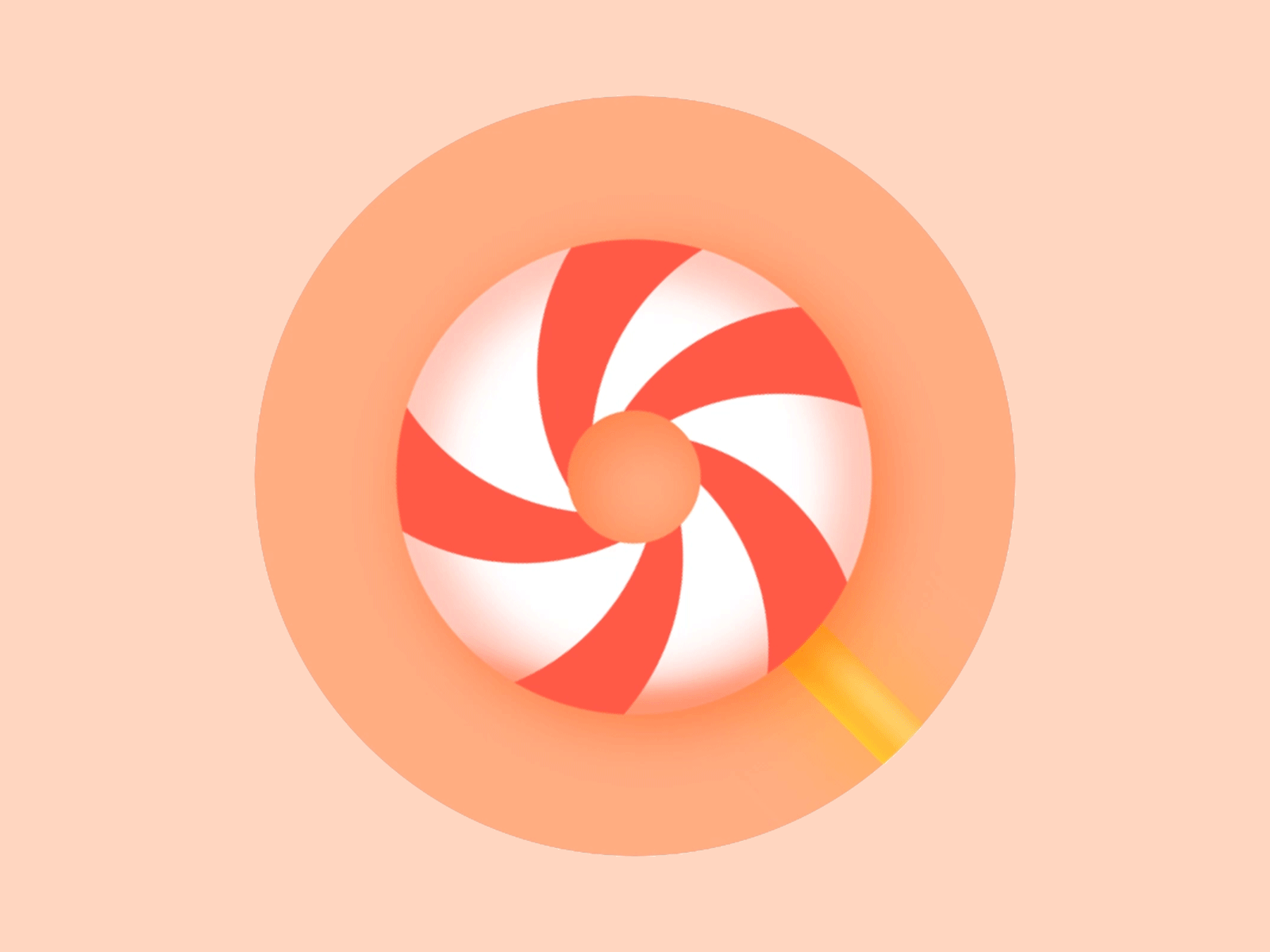 Dynamic effect of lollipop illustration