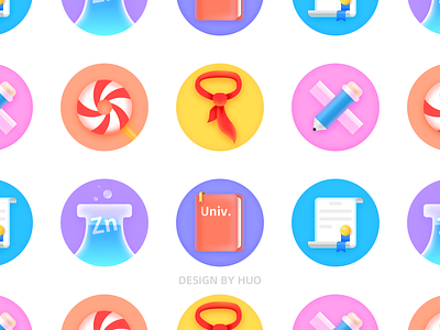 Educational icons 3d banner design icon illustration logo tab icon ui 矢量 设计