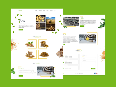 Egy Foods Home Page app design designs portfolio ui uiuxdesign user experience userinterface ux web web design webdesign website website design xd xd design