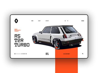 R5 Turbo T2R renault renault 5 turbo ui ui design ux ux design webdesign website