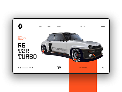 R5 Turbo T2R renault renault 5 turbo ui ui design ux ux design webdesign website