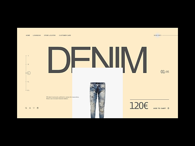 Denim Website Concept. denim design e commerce shop ui ux web
