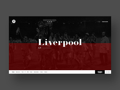 1981. Liverpool C. F. 1981 adobe diseño football fútbol liverpool ui ux web website