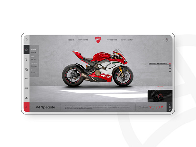 DUCATI PANIGALE V4 - Concept Design design designer diseño web ducati graphic graphic design motorcycle panigale site ui uidesign ux v4 web web design website