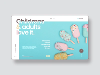 ICE CREAM - Concept Design cream design designer diseñador web diseño web ice ice cream landing page love design site sitio web ui uidesign web web design website