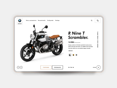 BMW R Nine T Scramble bmw bmw motorrad cafe racer design españa landing page moto motorcycle racer scramble ui ux website