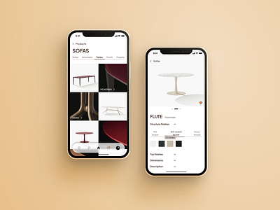 Furniture app branding design graphic design illustration poliform typography ui ux vector