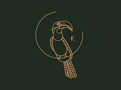 Friedenau icon bird icon line logo vector