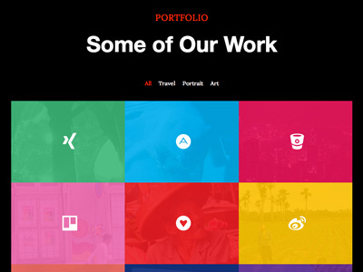 Strand colorful portfolio theme web design