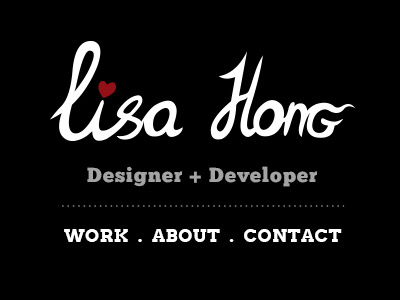 Header of the new portfolio typography web
