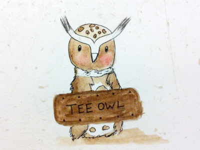 Tee Owl art branding homeware illustration logo painting typography watercolour