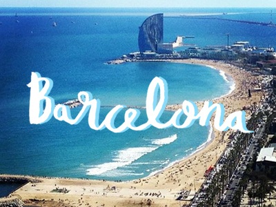 Barcelona! barcelona brush calligraphy digital drawing font handwritten illustration illustrator ink type typography