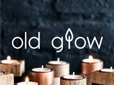 Old Glow branding candle design icon identity logo rebranding simple type typography vector