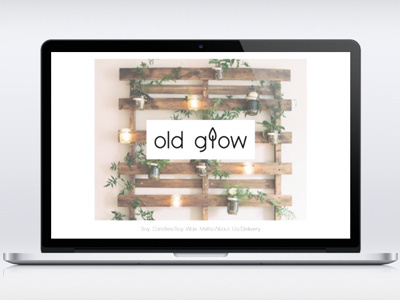 Old Glow Web Design brand branding candles identity layout logo design photography rebranding web web design