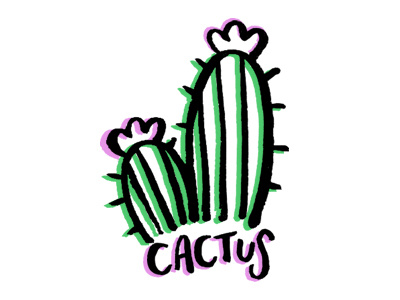 Double Cactus! background brush cactus design digital drawing illustration illustrator ink pattern vector