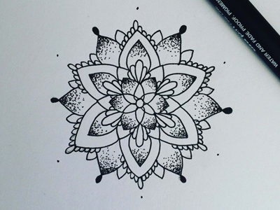 Shell Mandala design detail dot drawing fine liner freelance illustration illustrator mandala pattern sketch tattoo