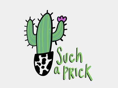 Such a prick brush cactus design digital drawing illustration illustrator ink pattern vector