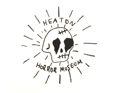 Heaton Horror Museum branding design horror icon identity logo rebranding simple skull type typography vector