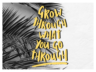 Grow. design digital hand drawn illustration illustrator ink pattern quote type typography vector