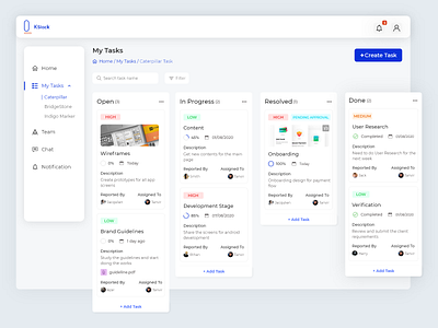 Kanban Task Management Dashboard app dashboard dashboard design interface kanban kanban board minimal task task flow task list task management tasks ui ui dashboard ux