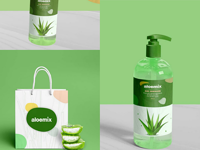 The brand, Aloemix! beauty branding design nature