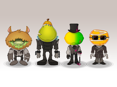 Pulipes character dr. lemon frankensteins pear fruit mr. lime pulpies the invisible orange werekiwi