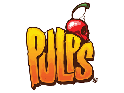 Pulps Logo cherry fruit horror skull