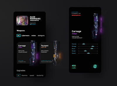 Cyberpunk 2077 mobile app concept concept cyberpunk cyberpunk 2077 design futuristic mobile app mobile ui tech ui design ux design