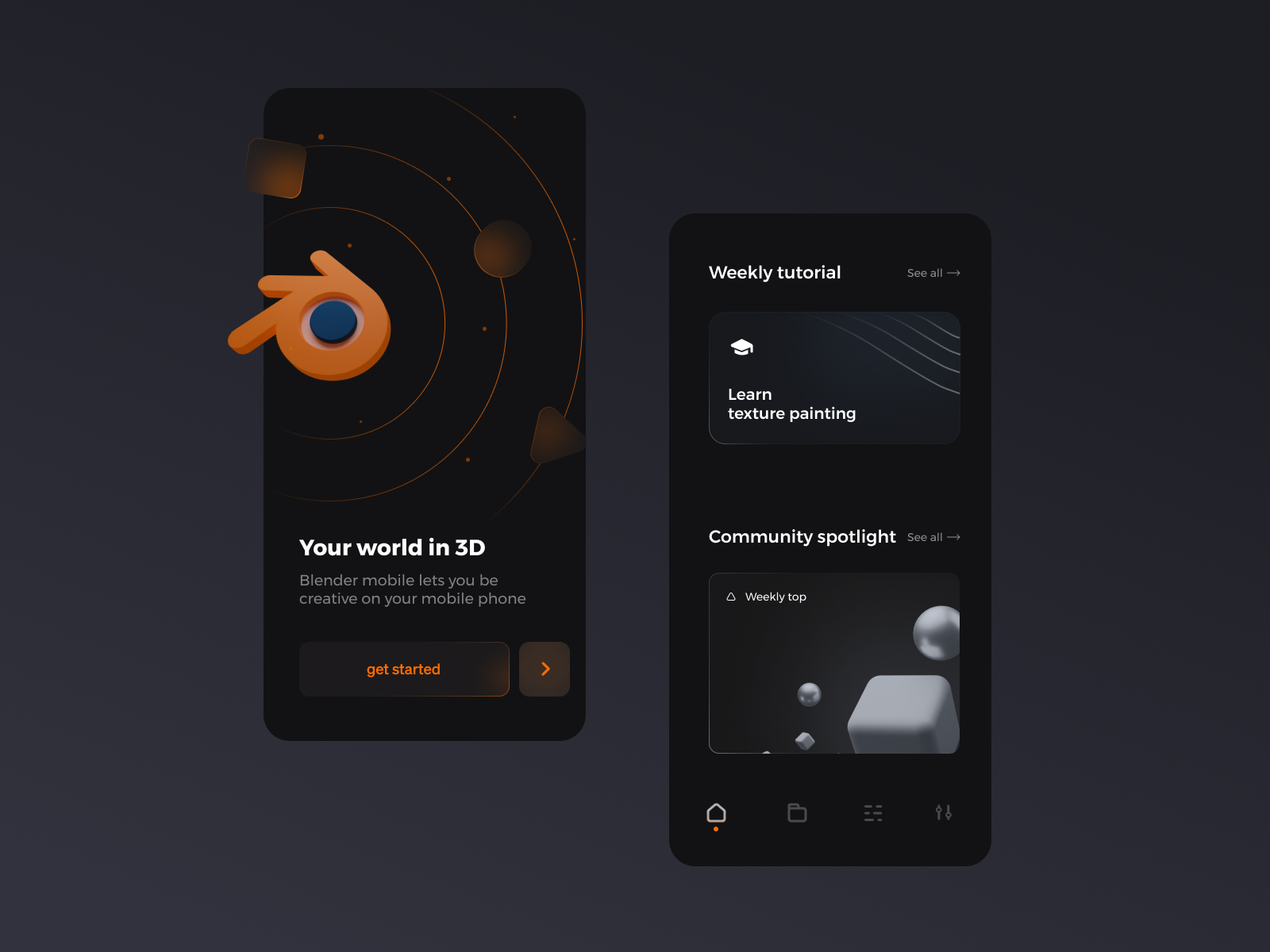 Blender mobile concept by Elv Rab on Dribbble