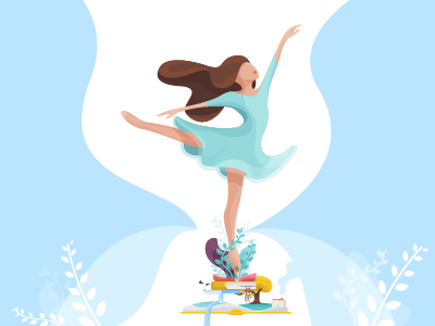 Climb your own mountain character design illustration prospect vector