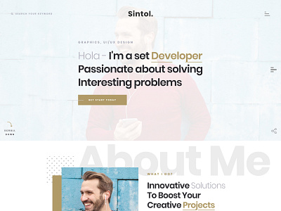 Sintol - Personal Portfolio HTML5/Bootstrap4 Template creative portfolio personal portfolio portfolio portfolio html resume