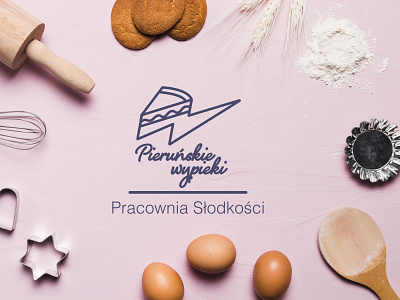 Pieruńskie Wypieki branding design logo minimal typography vector