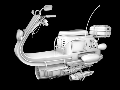 Futuristic moped 3d art 3dmodel c4d cinema4d design modeling motion design