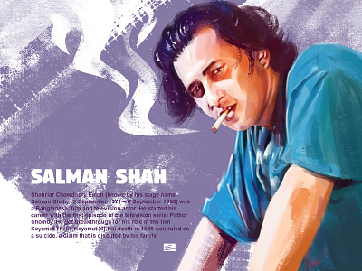 Salman Shah cg art design digital painting digitalart illustration minimal