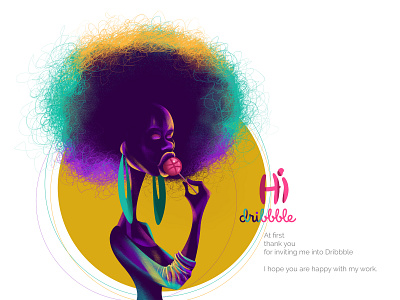 Hi! Dribbble illustration minimal