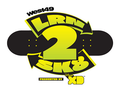 LRN 2 SK8 Logo logo skateboard wordmark