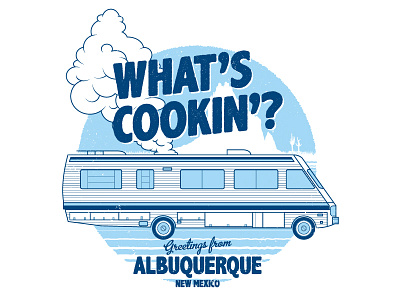 What's Cookin'? breaking bad screen print t shirt typography