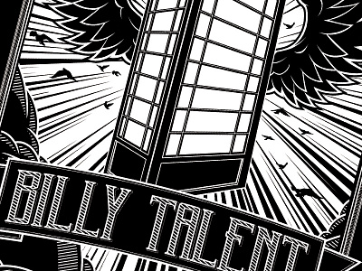 Billy Talent illustration t shirt typography